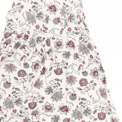 H&M Womens Ivory Floral  A-Line  Size 8
