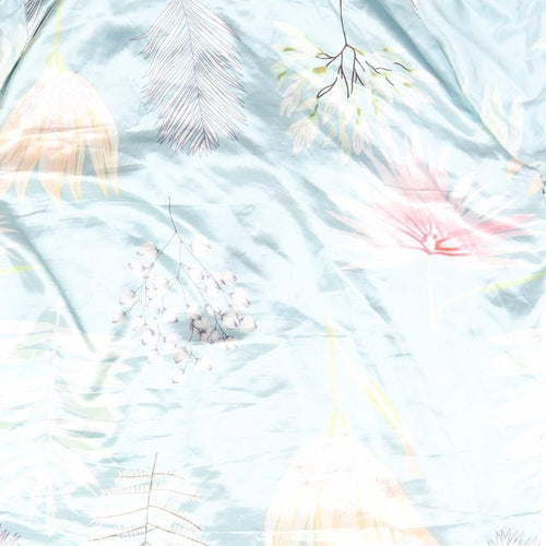 Preworn Womens Silver Floral   Button-Up Size L