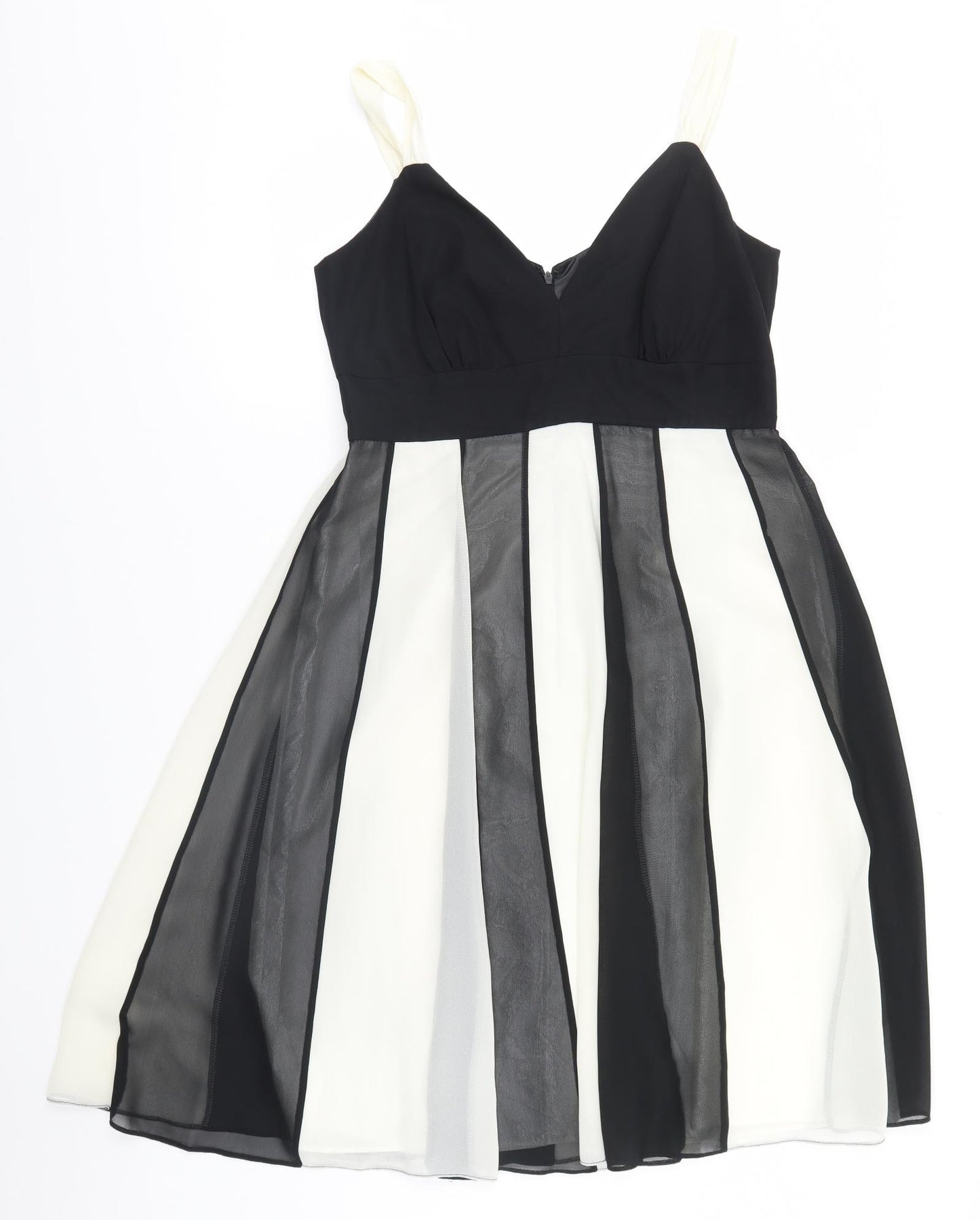 Teatro Womens White Striped  A-Line  Size 14