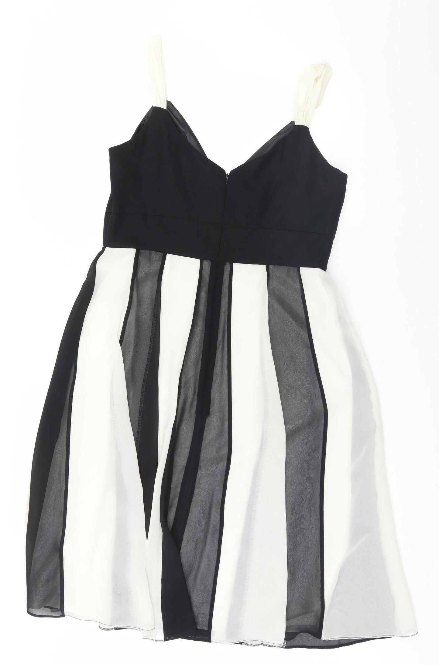 Teatro Womens White Striped  A-Line  Size 14