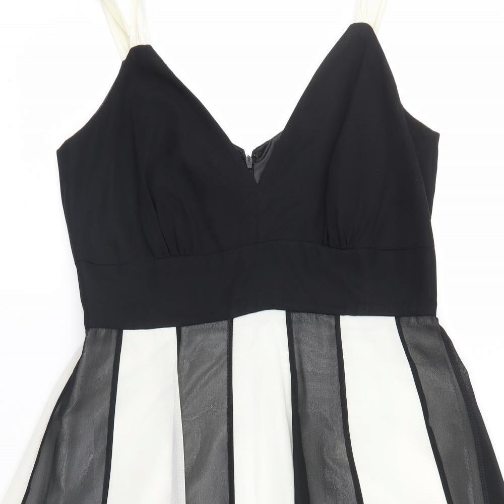 Teatro Womens White Striped  A-Line  Size 14