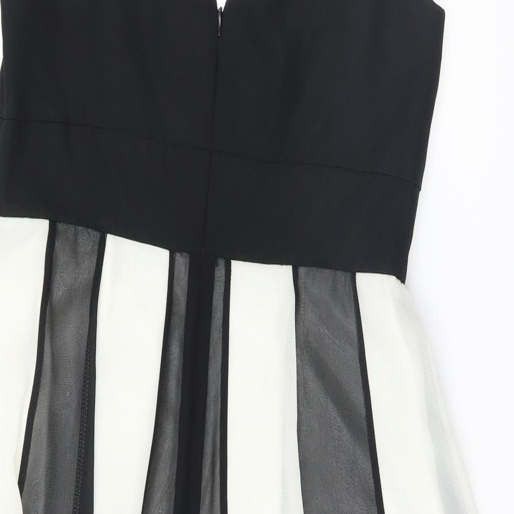 Teatro Womens White Striped  A-Line  Size 14