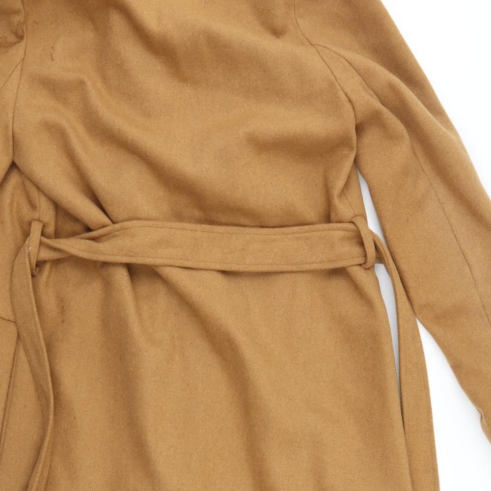 New Look Womens Brown   Overcoat Coat Size 14