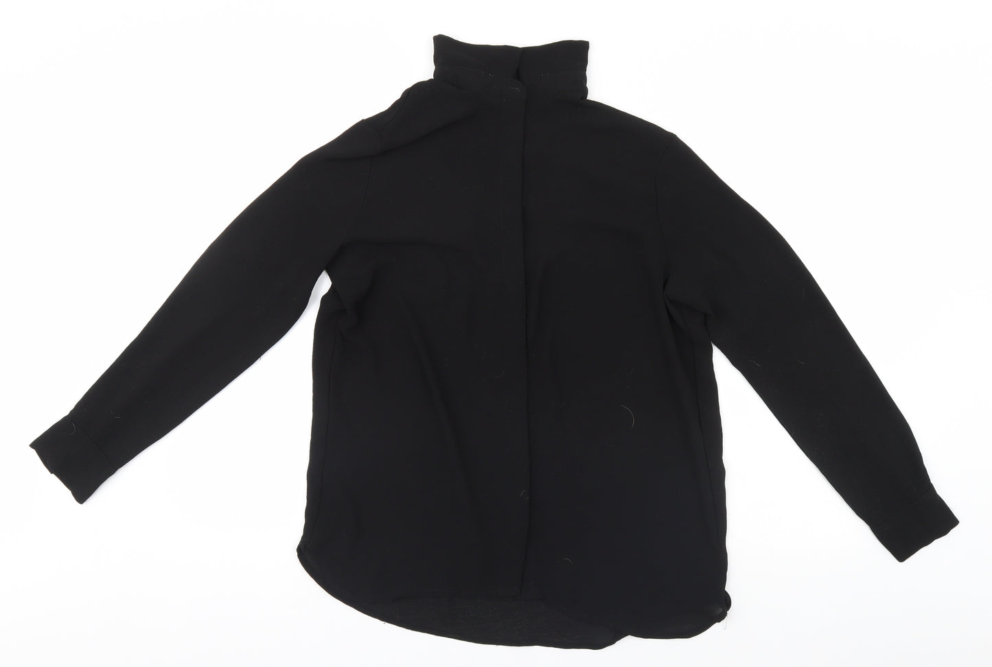 Mango Womens Black   Basic Button-Up Size M