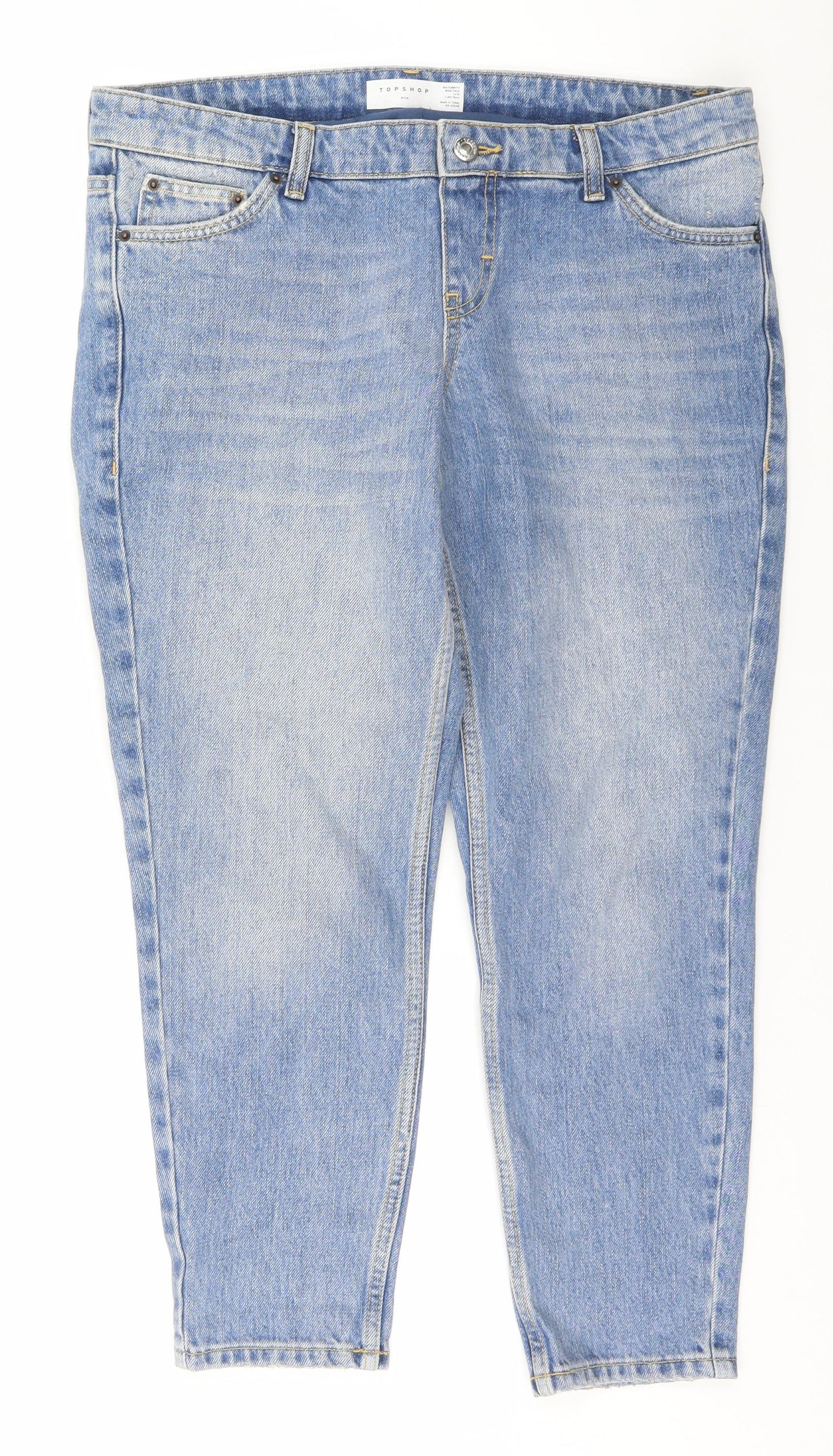 Topshop Womens Blue   Mom Jeans Size 28 L26 in