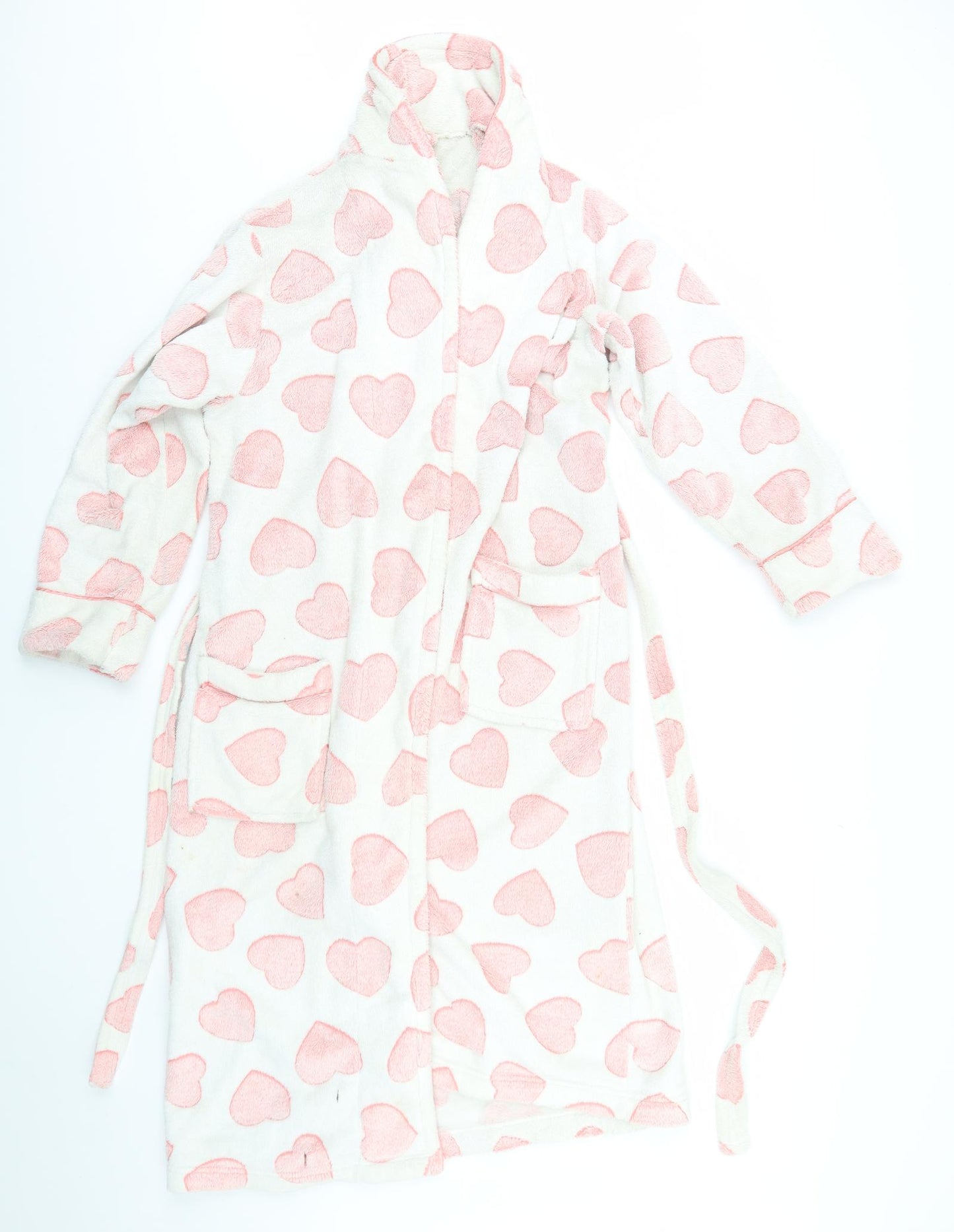 Primark Womens Ivory Geometric   Gown Size 6  - Hearts