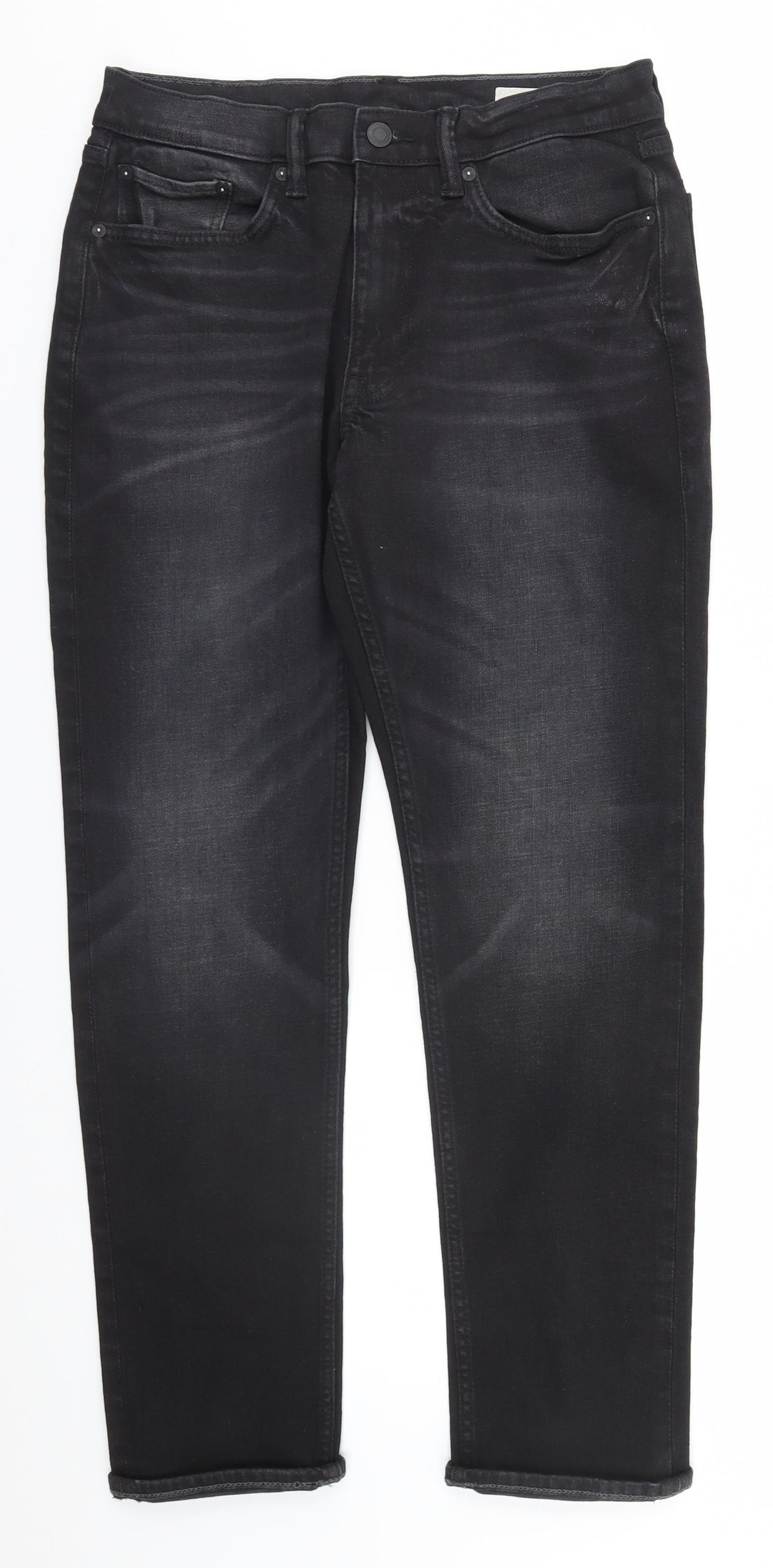 Marks and Spencer Mens Black   Straight Jeans Size 30 in L28 in