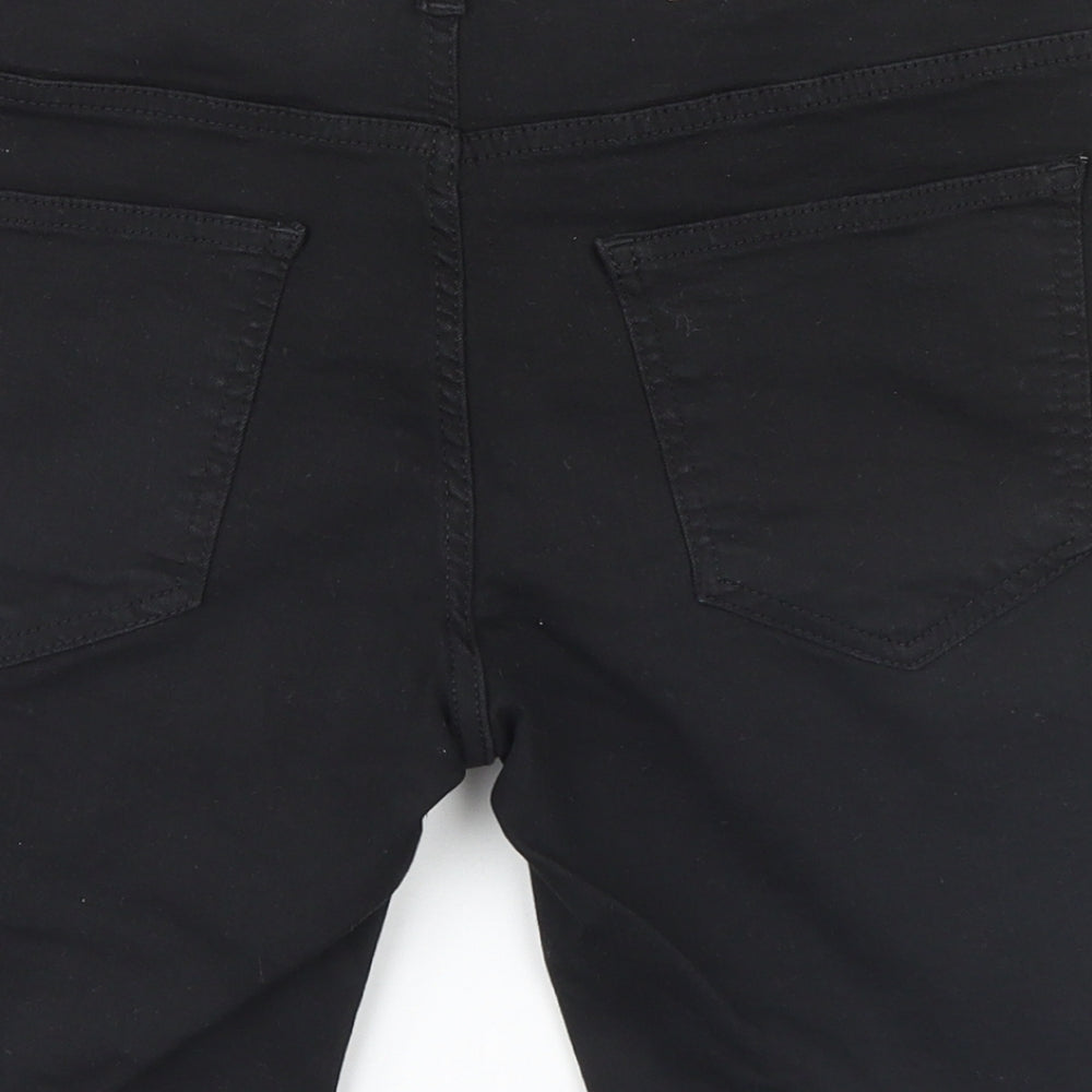 HUGO BOSS Womens Black   Cut-Off Shorts