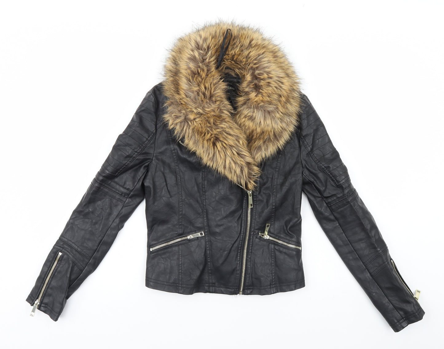 River Island Womens Black   Bomber Jacket Jacket Size 8