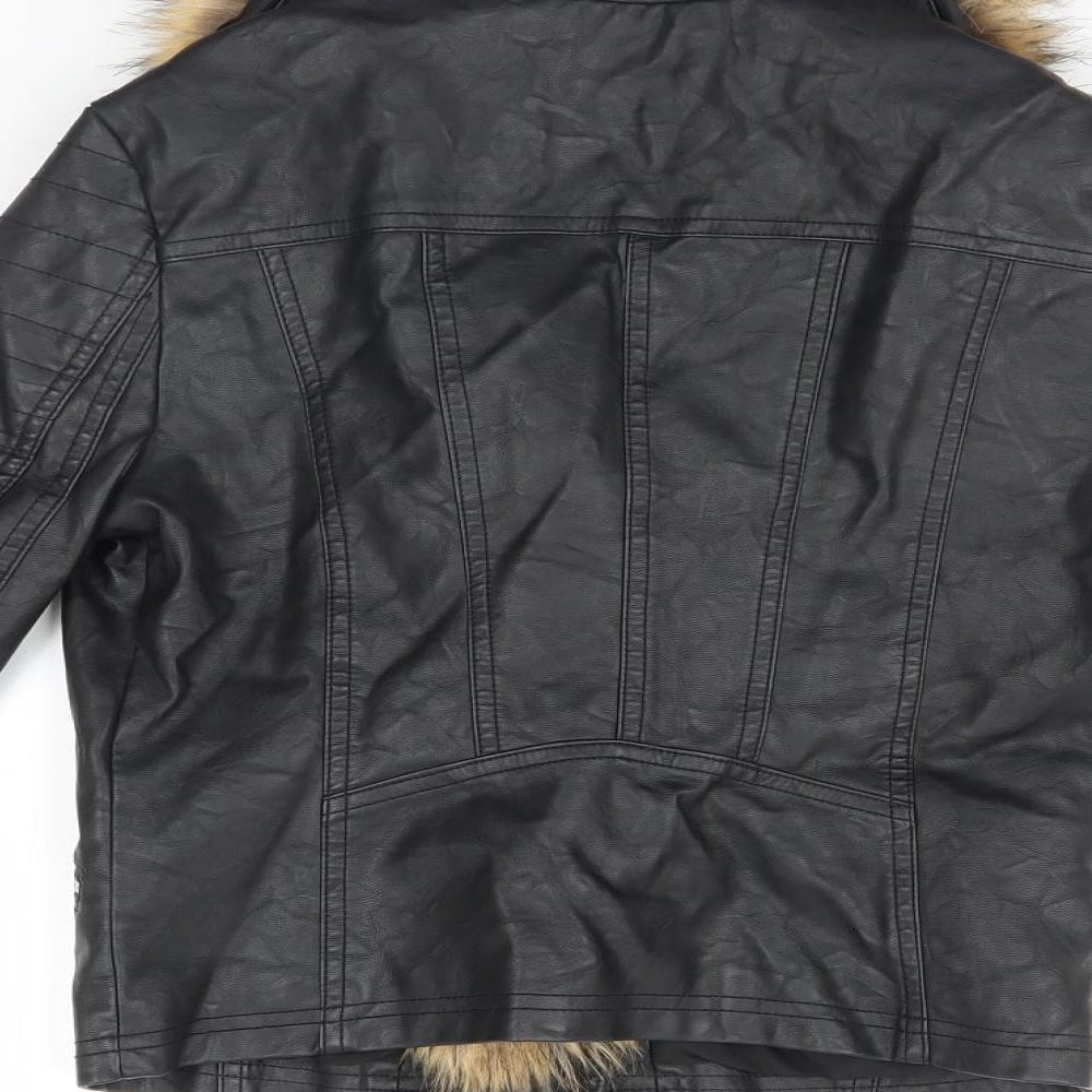 River Island Womens Black   Bomber Jacket Jacket Size 8