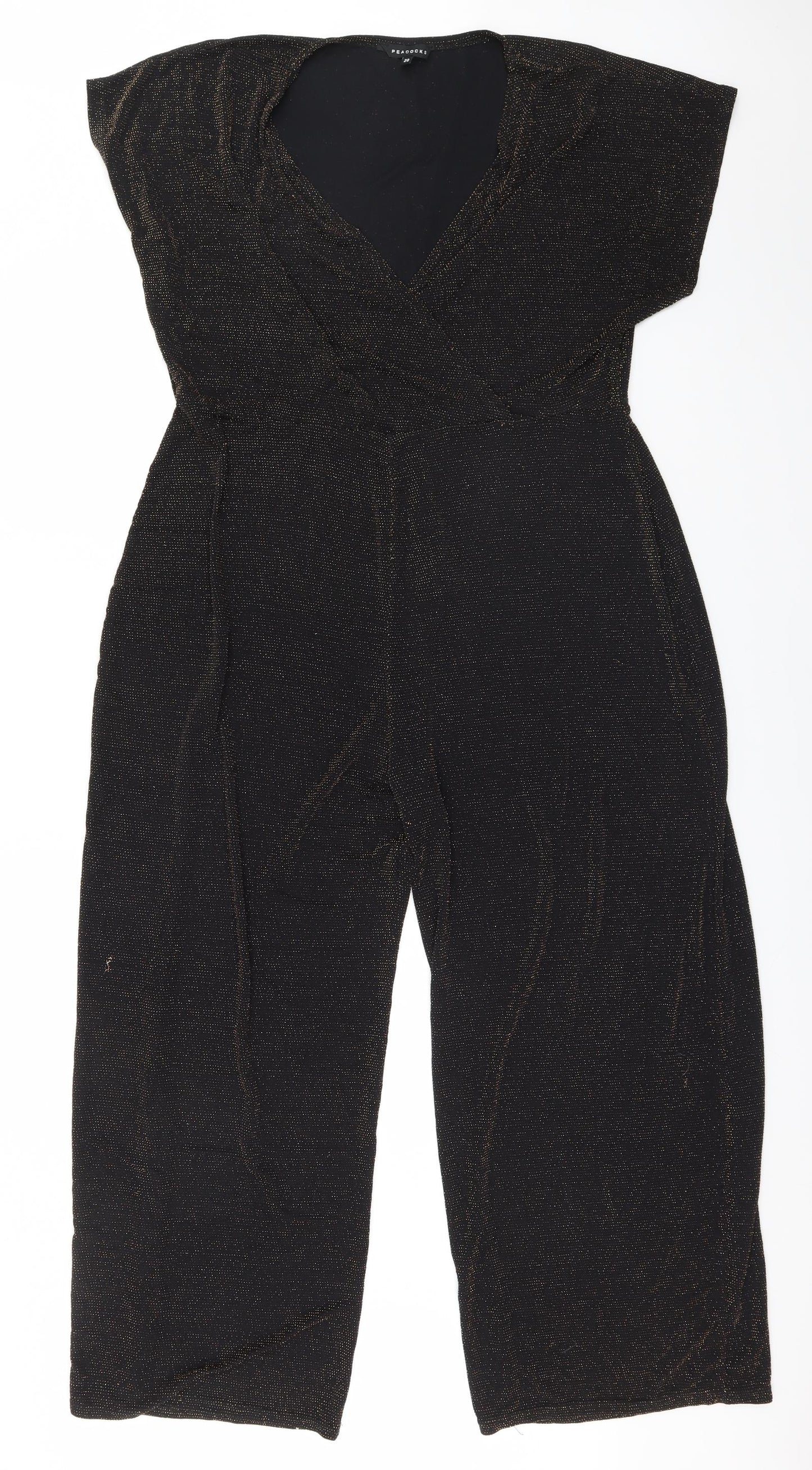 Peacocks Womens Black   Jumpsuit One-Piece Size 20 L26 in