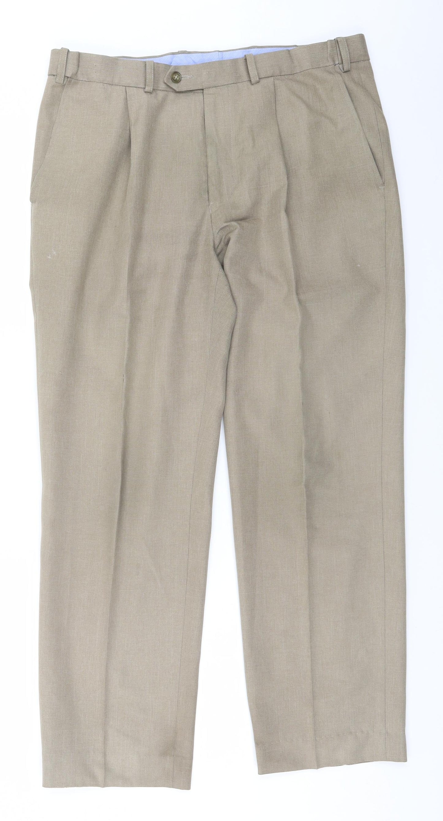 Marks and Spencer Mens Beige   Trousers  Size 34 in L28 in