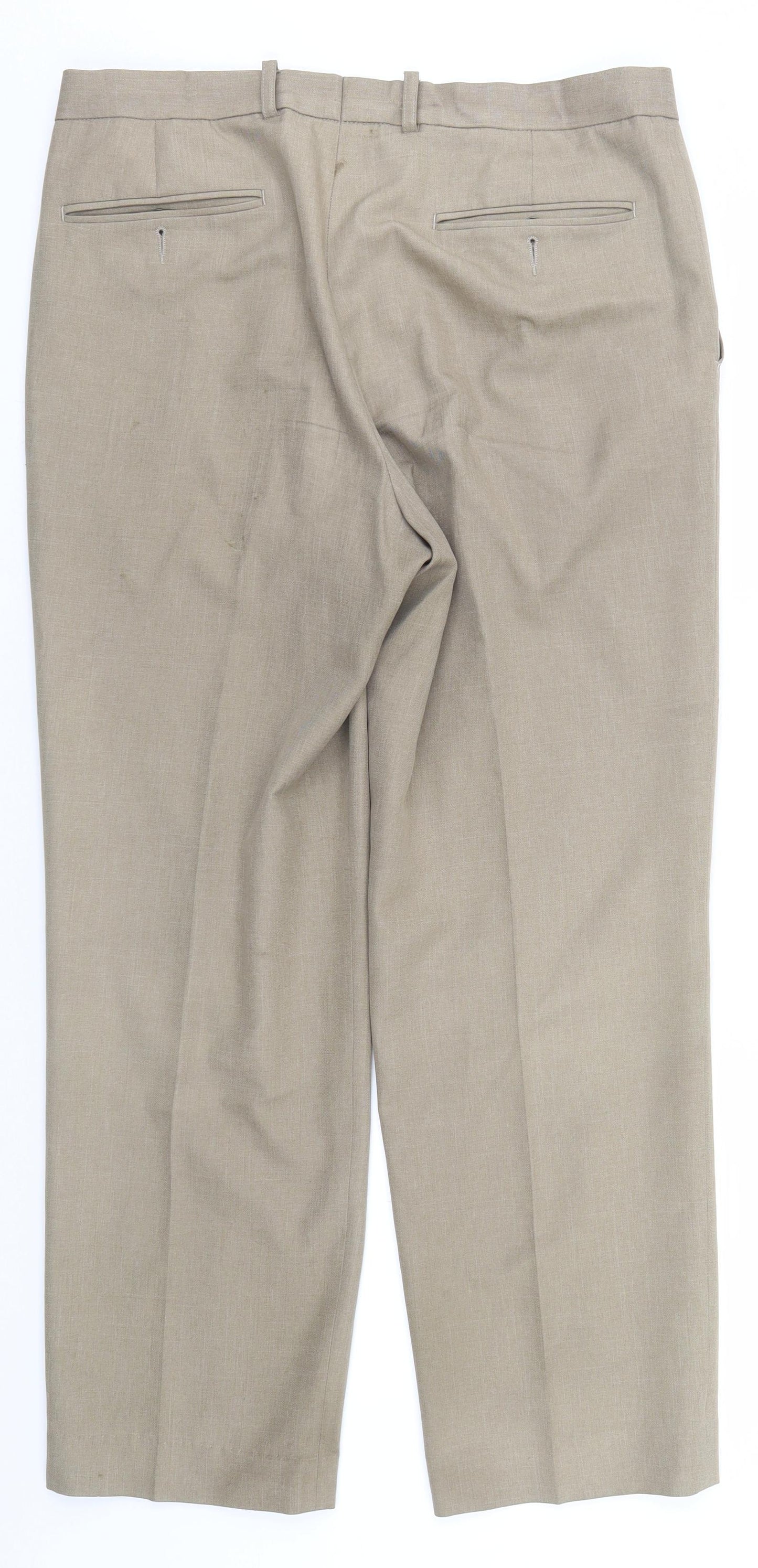 Marks and Spencer Mens Beige   Trousers  Size 34 in L28 in