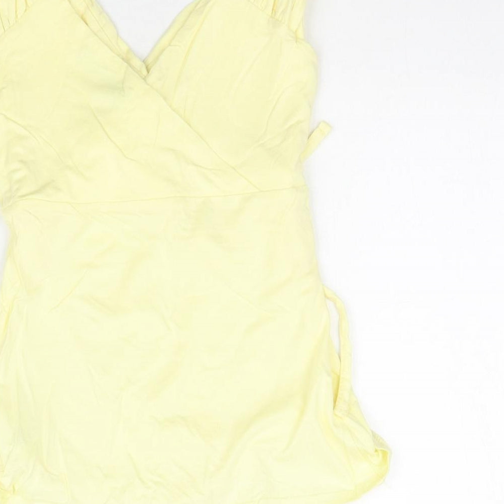 Jane Norman Womens Yellow   Basic Blouse Size 10