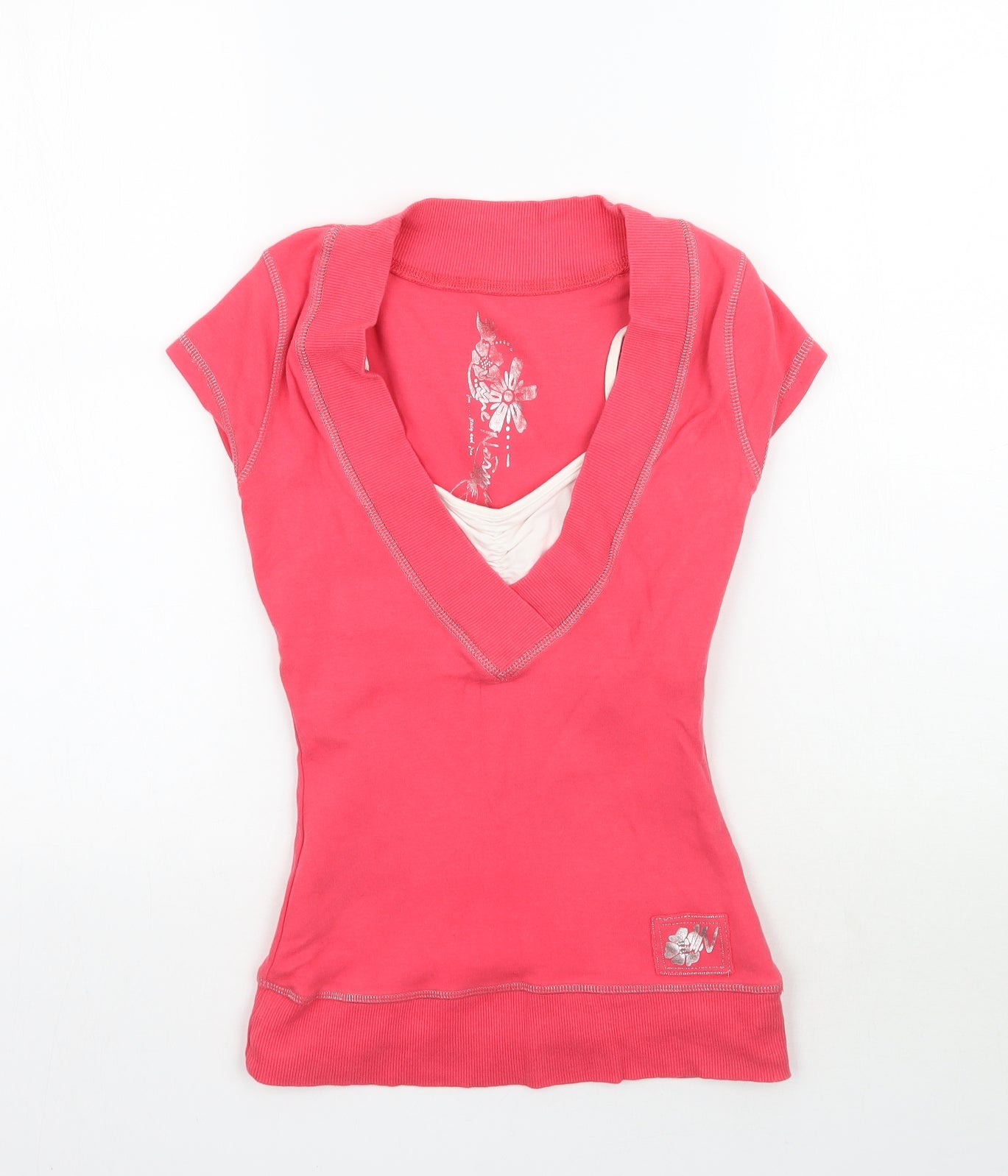 Jane Norman Womens Pink   Basic T-Shirt Size 12