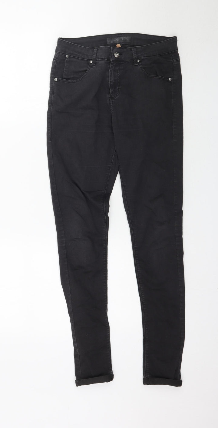 Topshop Womens Black Denim Skinny Jeans Size 28 in L30 in