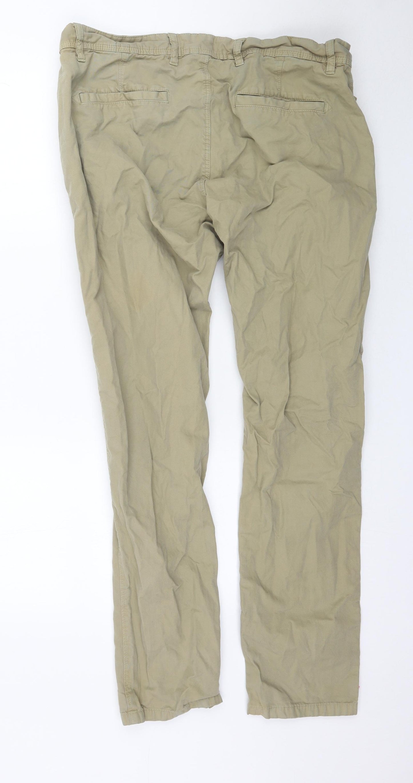 NEXT Mens Beige   Chino Trousers Size 36 L32 in