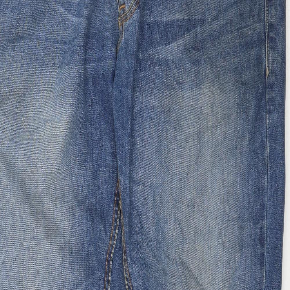 F&F Mens Blue  Denim Straight Jeans Size 32 in L34 in