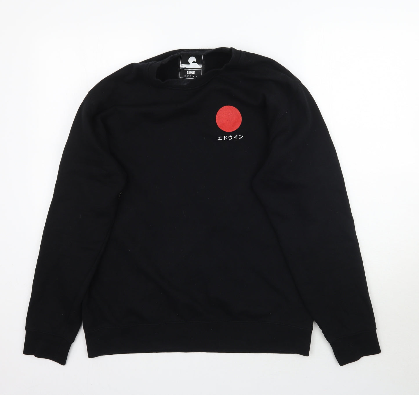 Edwin Mens Black   Pullover Sweatshirt Size M