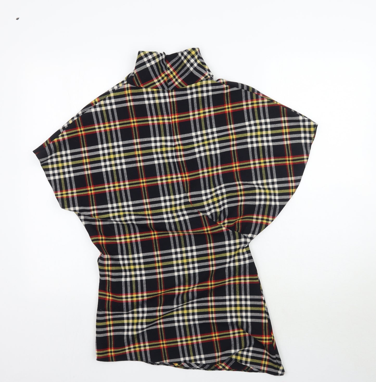 Zara Womens Multicoloured Plaid  Basic Blouse Size M