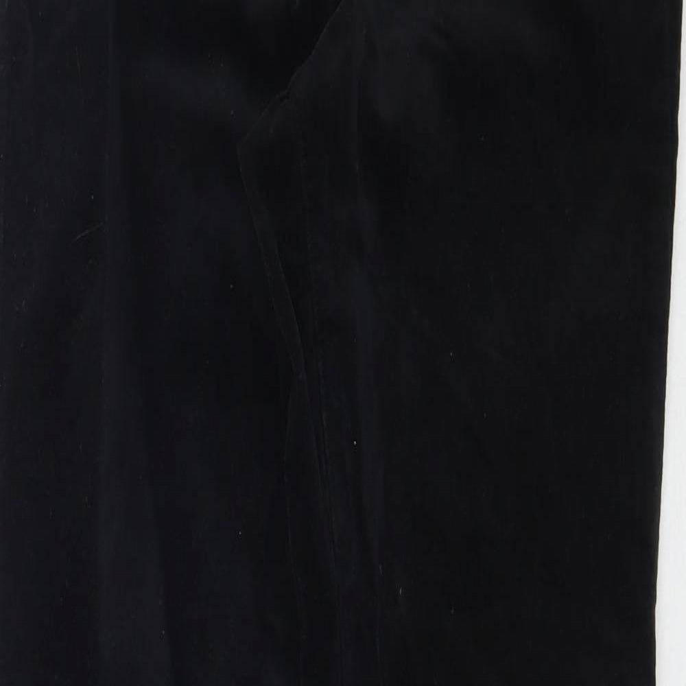 White Stuff Womens Black  Velour Jegging Jeans Size 10 L29 in