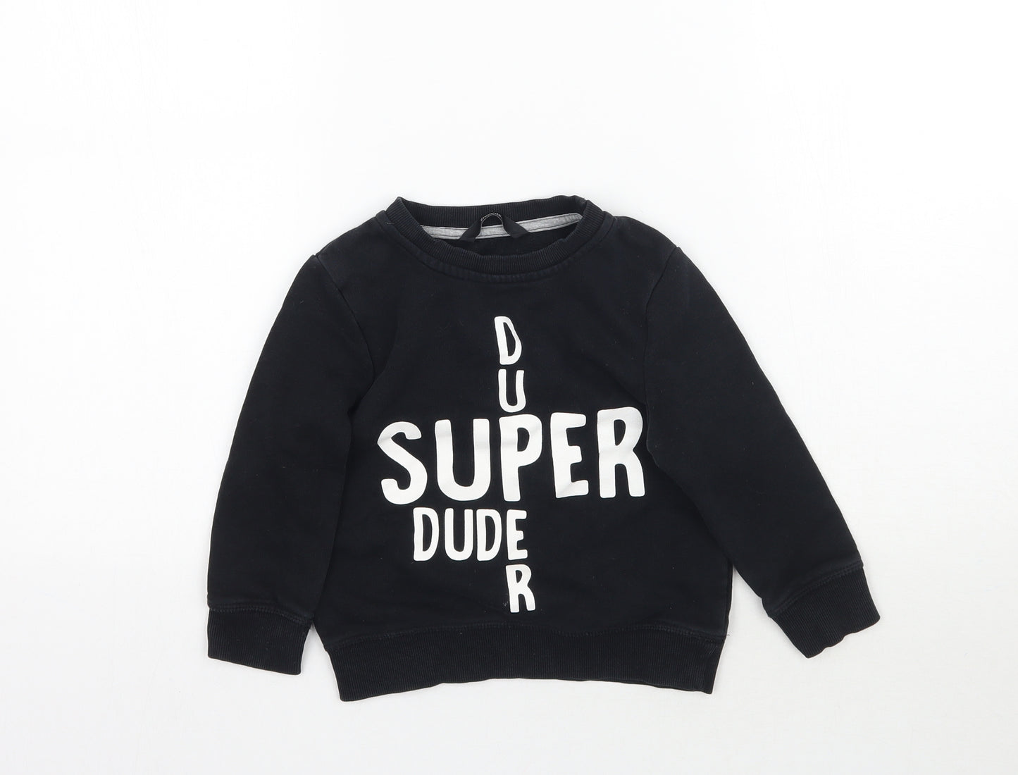 George Boys Black   Pullover Sweatshirt Size 2-3 Years  - Super duper dude