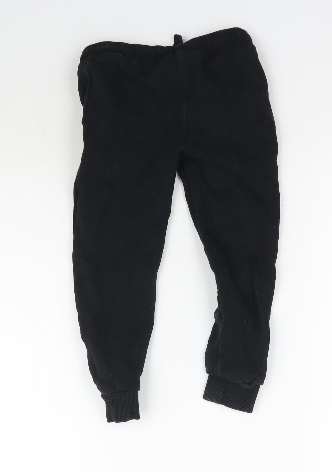 Marks and Spencer Boys Black   Jogger Trousers Size 3-4 Years