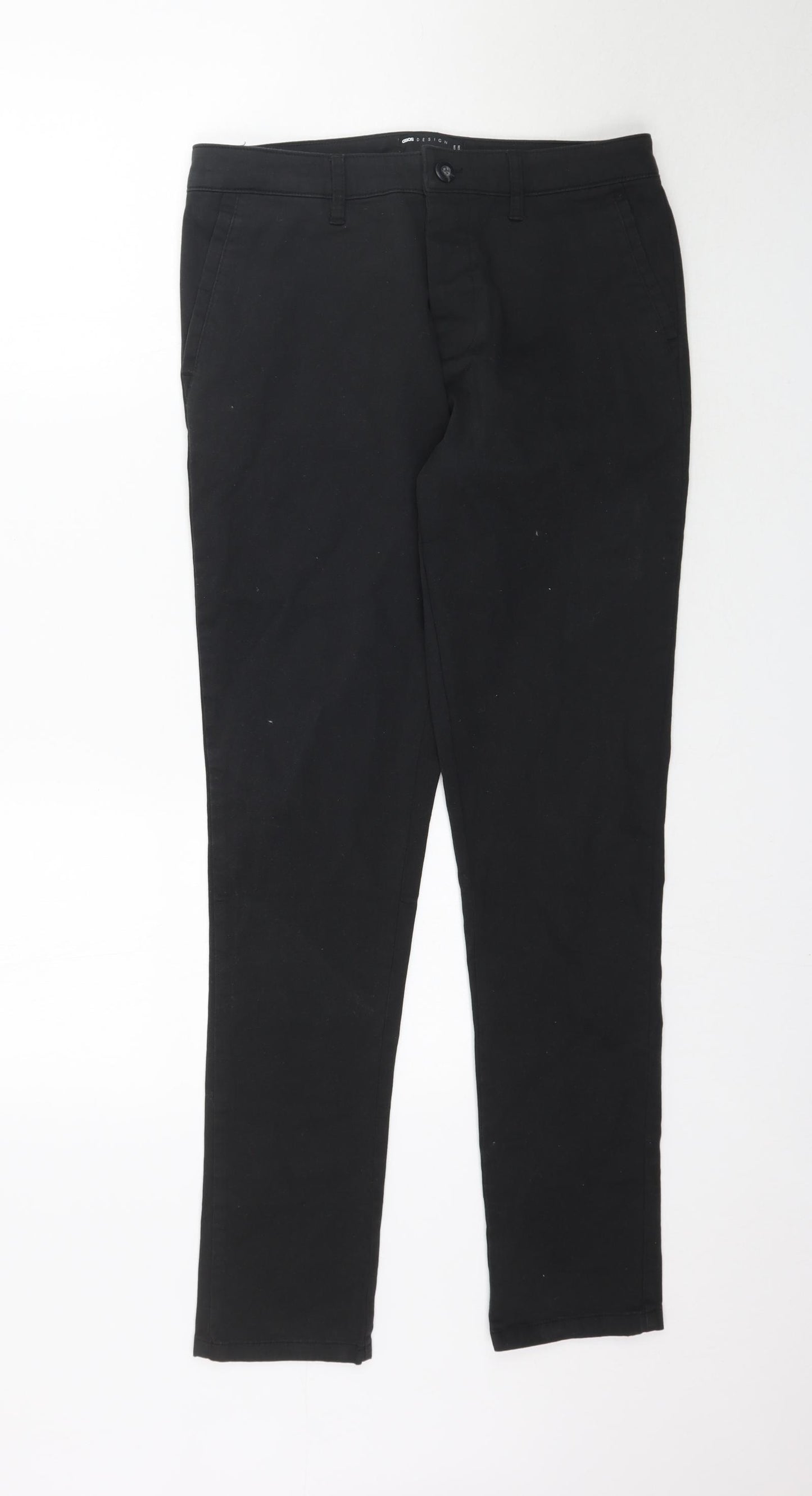 ASOS Mens Black  Denim Straight Jeans Size 30 in L32 in