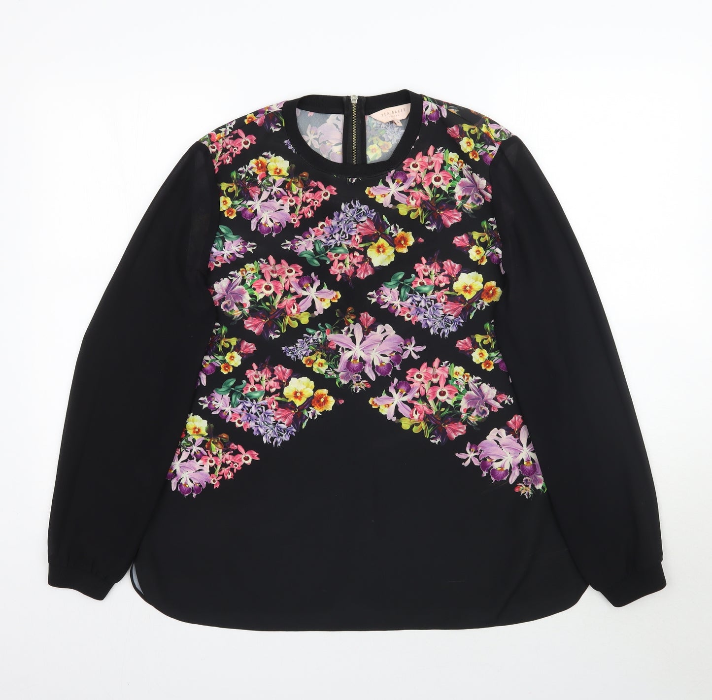 Ted Baker Womens Multicoloured Floral  Basic Blouse Size L