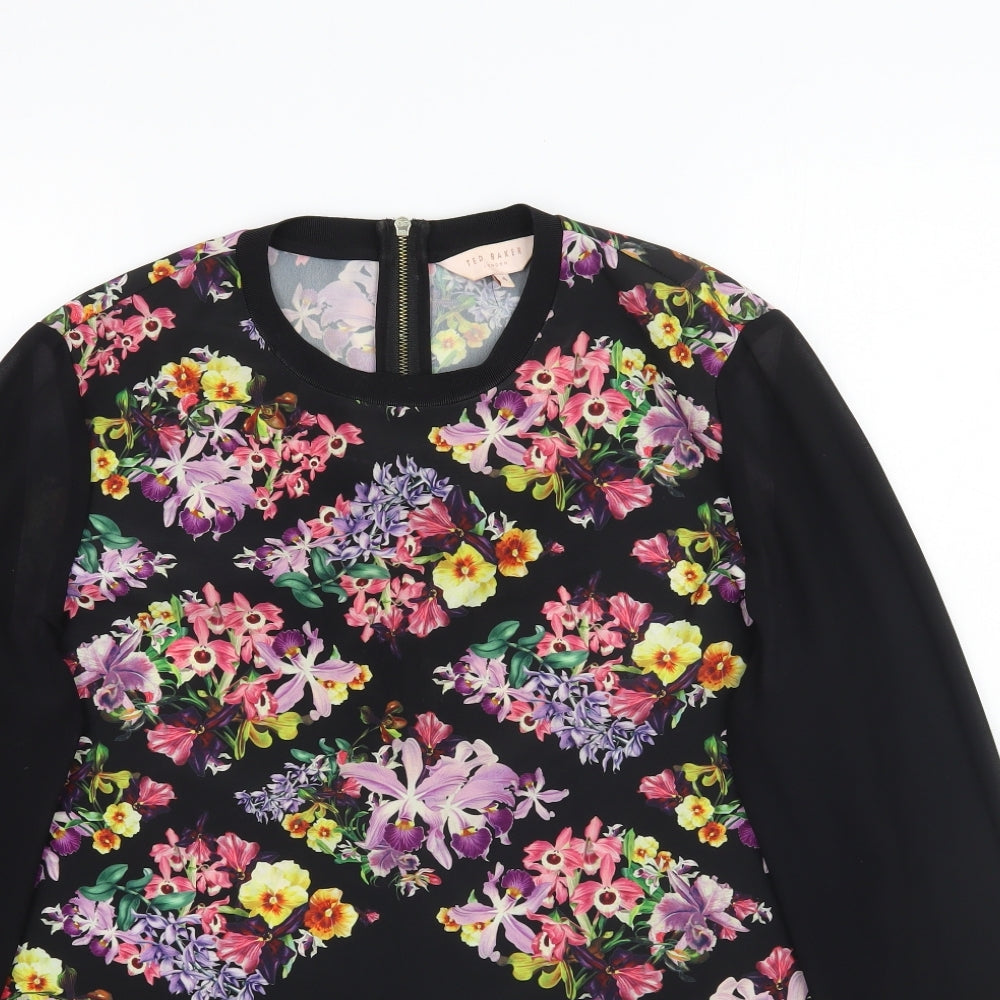 Ted Baker Womens Multicoloured Floral  Basic Blouse Size L