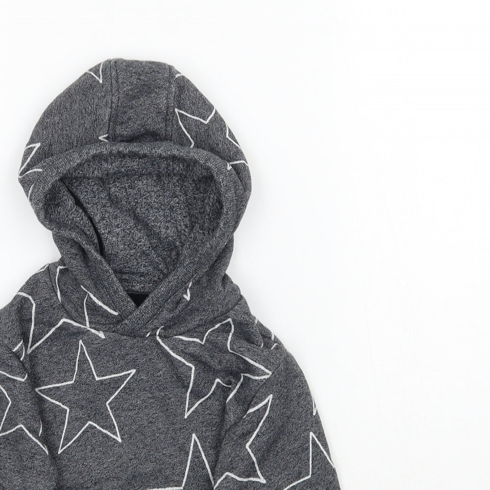 Marks and Spencer Boys Green   Pullover Hoodie Size 2-3 Years  - Star pattern