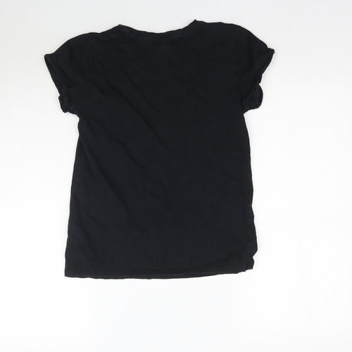 Brave Soul Womens Black   Basic T-Shirt Size XS