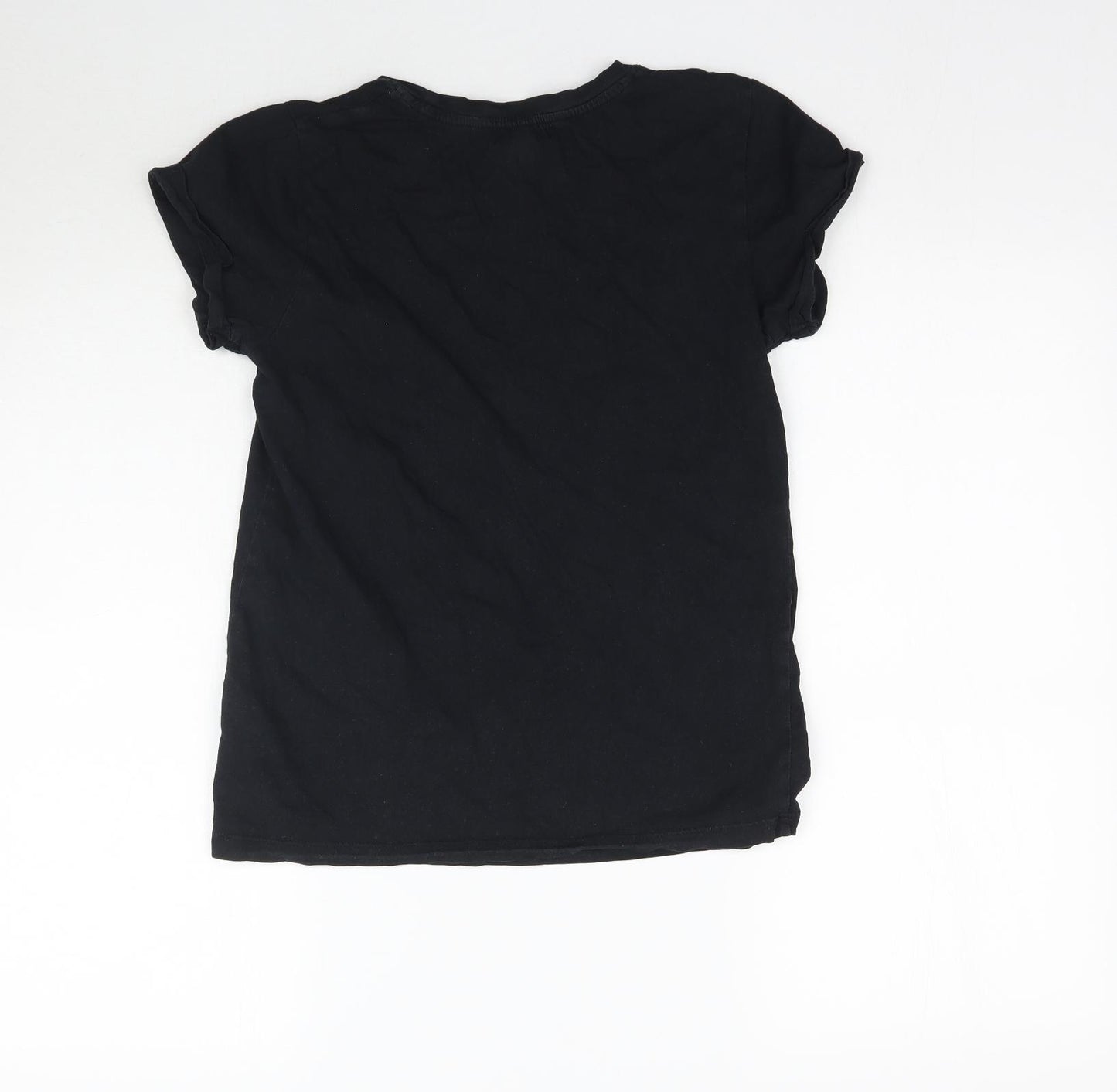 Brave Soul Womens Black   Basic T-Shirt Size XS