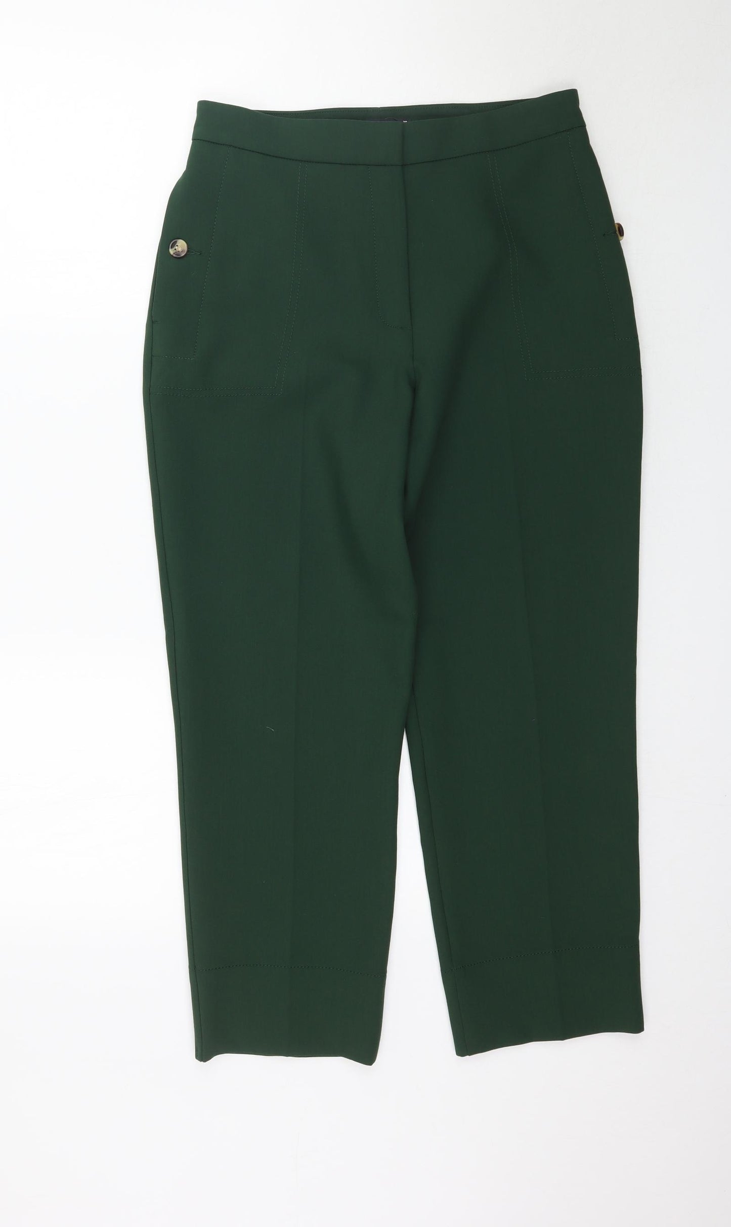 Marks and Spencer Womens Green   Trousers  Size 10 L26 in