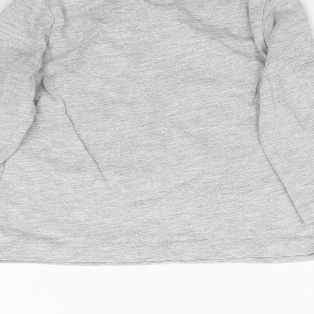 NEXT Girls Grey   Basic T-Shirt Size 6-9 Months  - Bunny rabbits