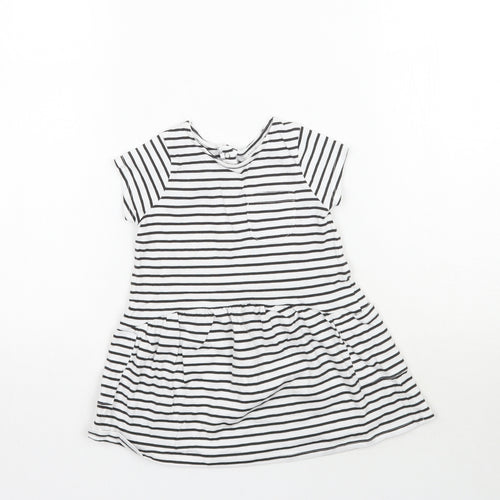 NEXT Girls White Striped  A-Line  Size 6-9 Months
