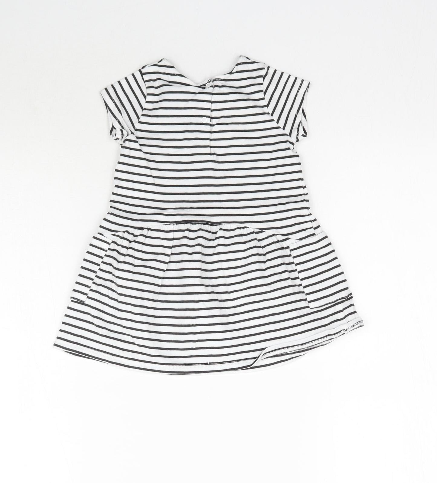 NEXT Girls White Striped  A-Line  Size 6-9 Months