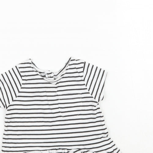 NEXT Girls White Striped  A-Line  Size 6-9 Months