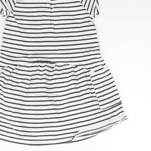 NEXT Girls White Striped  A-Line  Size 6-9 Months