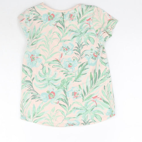 Nutmeg Girls Pink Floral  Basic T-Shirt Size 7-8 Years