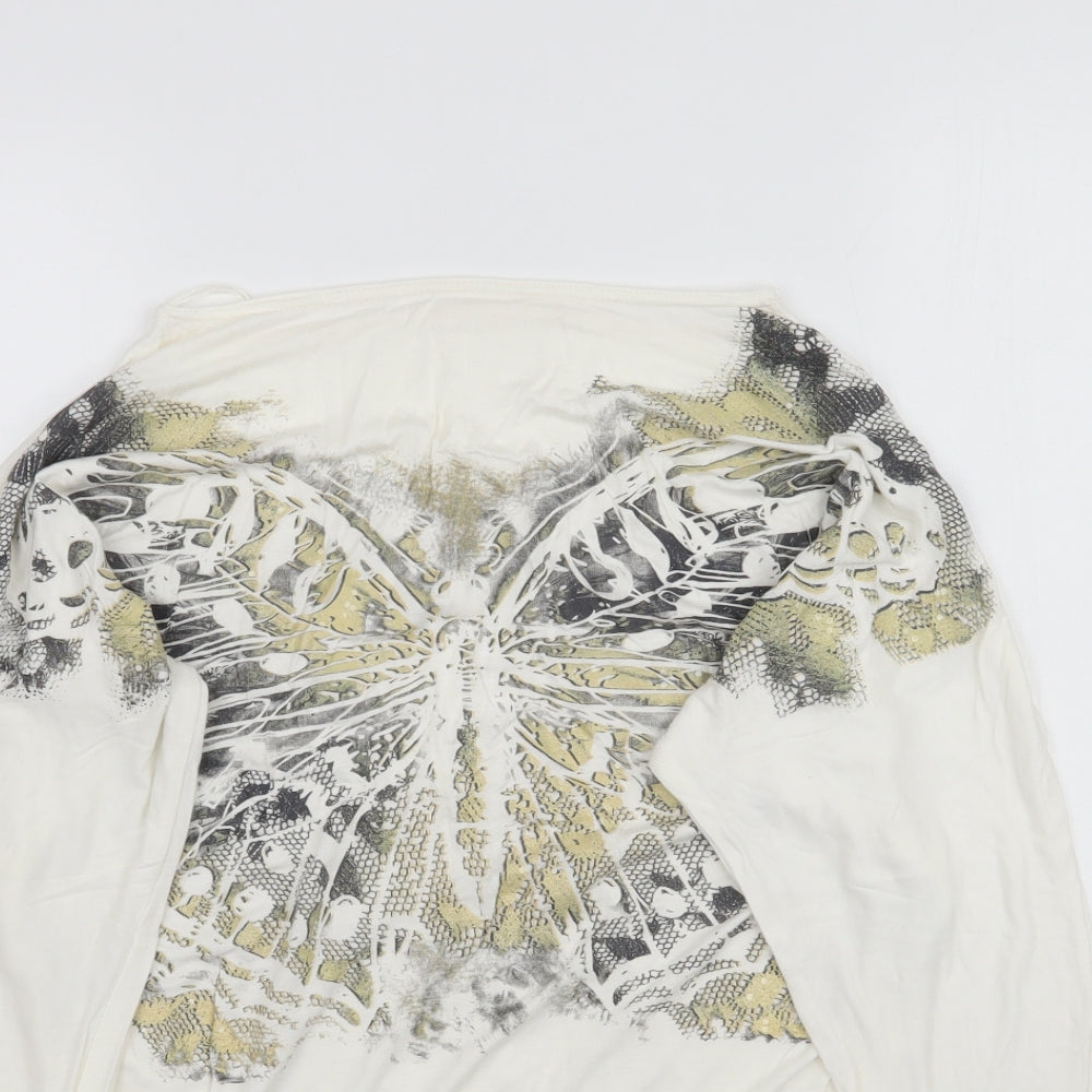 Preworn Womens Ivory   Basic T-Shirt Size L