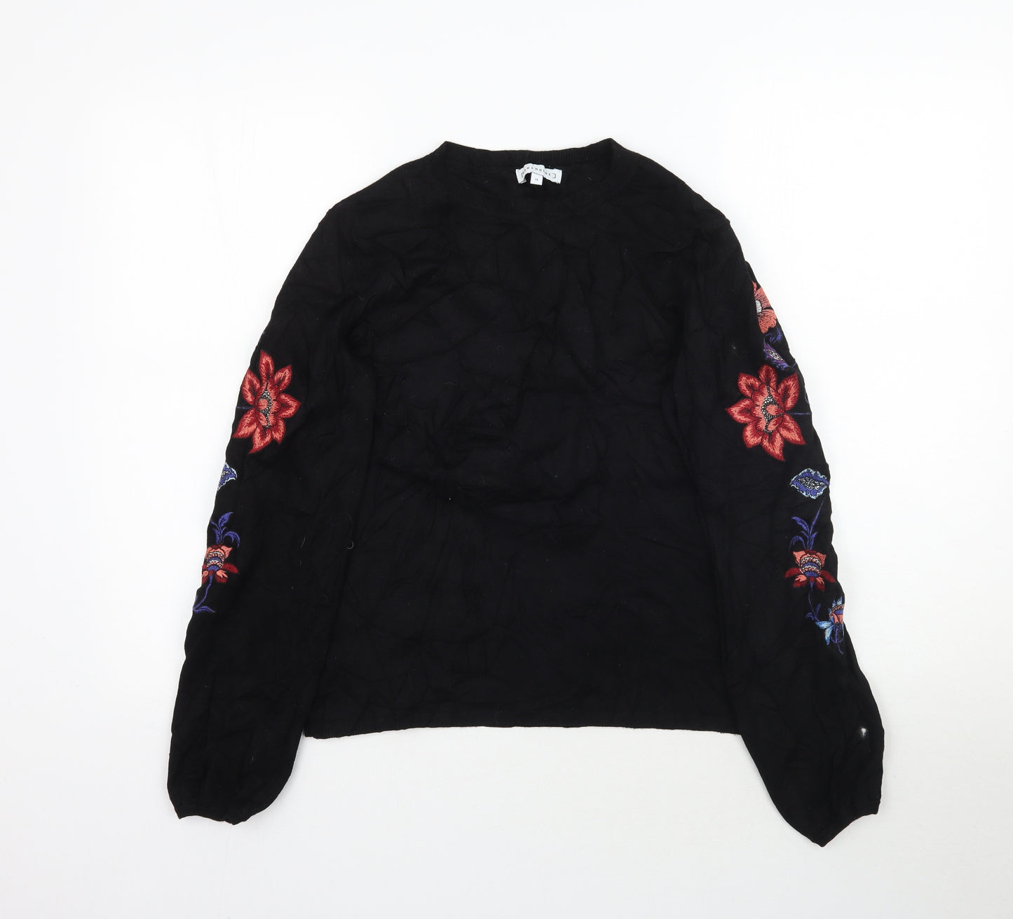 Warehouse Womens Black  Knit Pullover Jumper Size 14