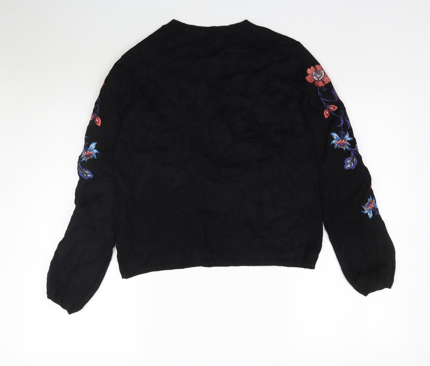 Warehouse Womens Black  Knit Pullover Jumper Size 14