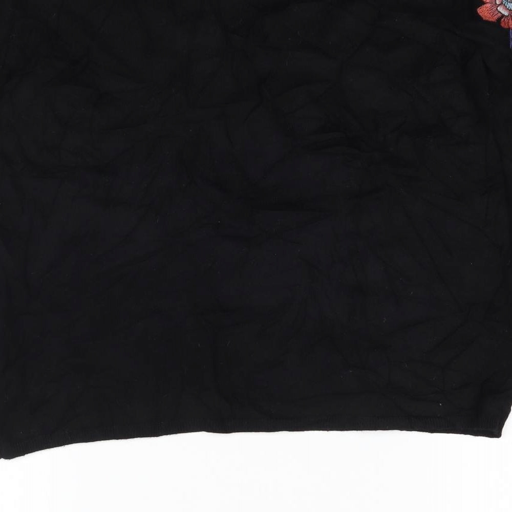 Warehouse Womens Black  Knit Pullover Jumper Size 14