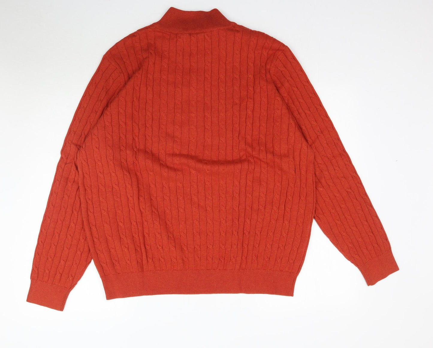 Racing Green Mens Orange  Knit Pullover Jumper Size 2XL