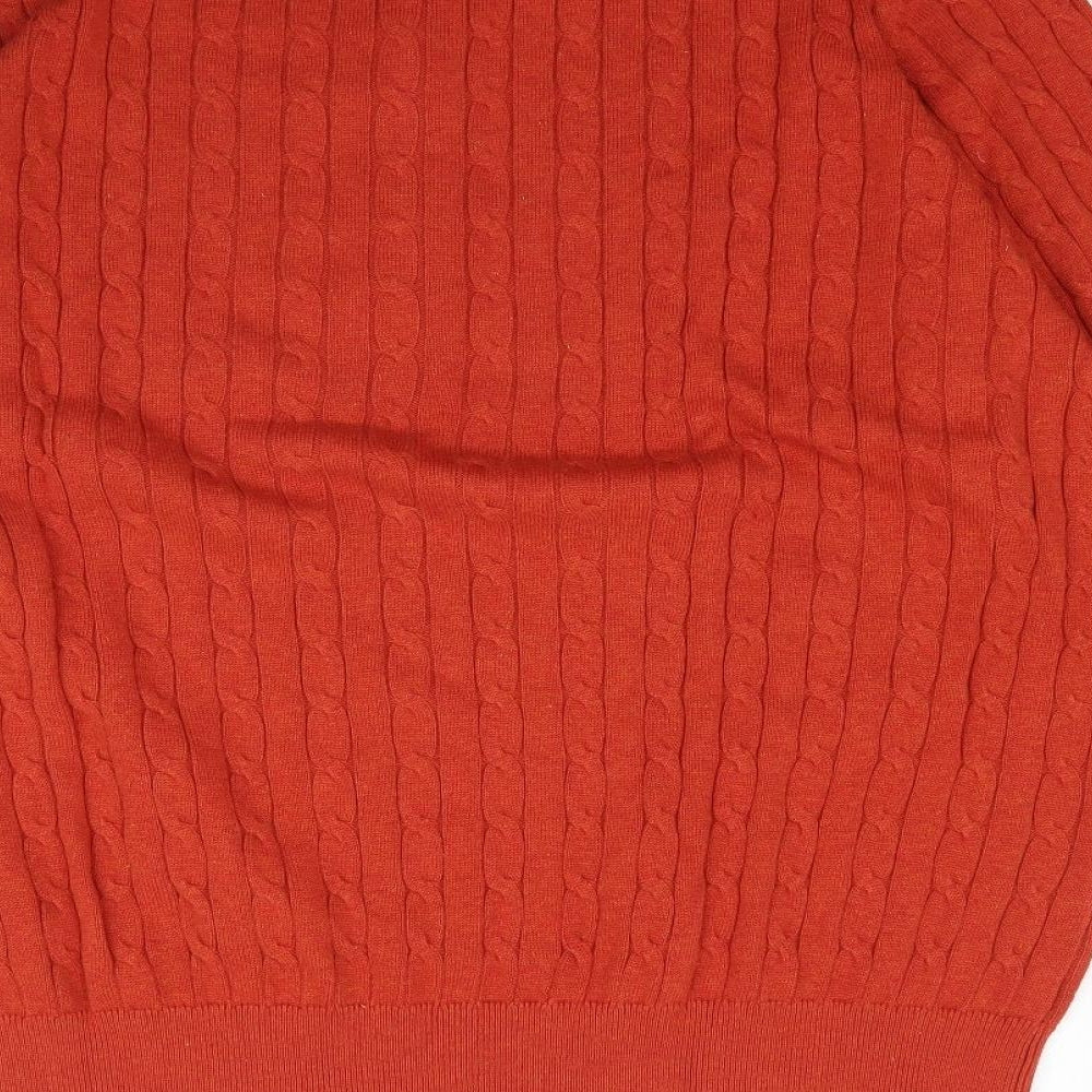 Racing Green Mens Orange  Knit Pullover Jumper Size 2XL