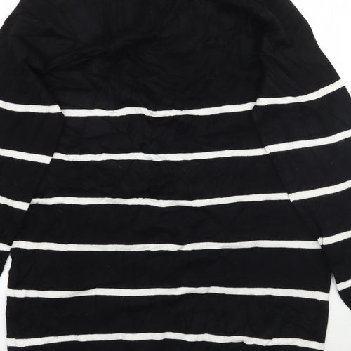 Sevenhill Womens Black Striped Knit Pullover Jumper Size XL