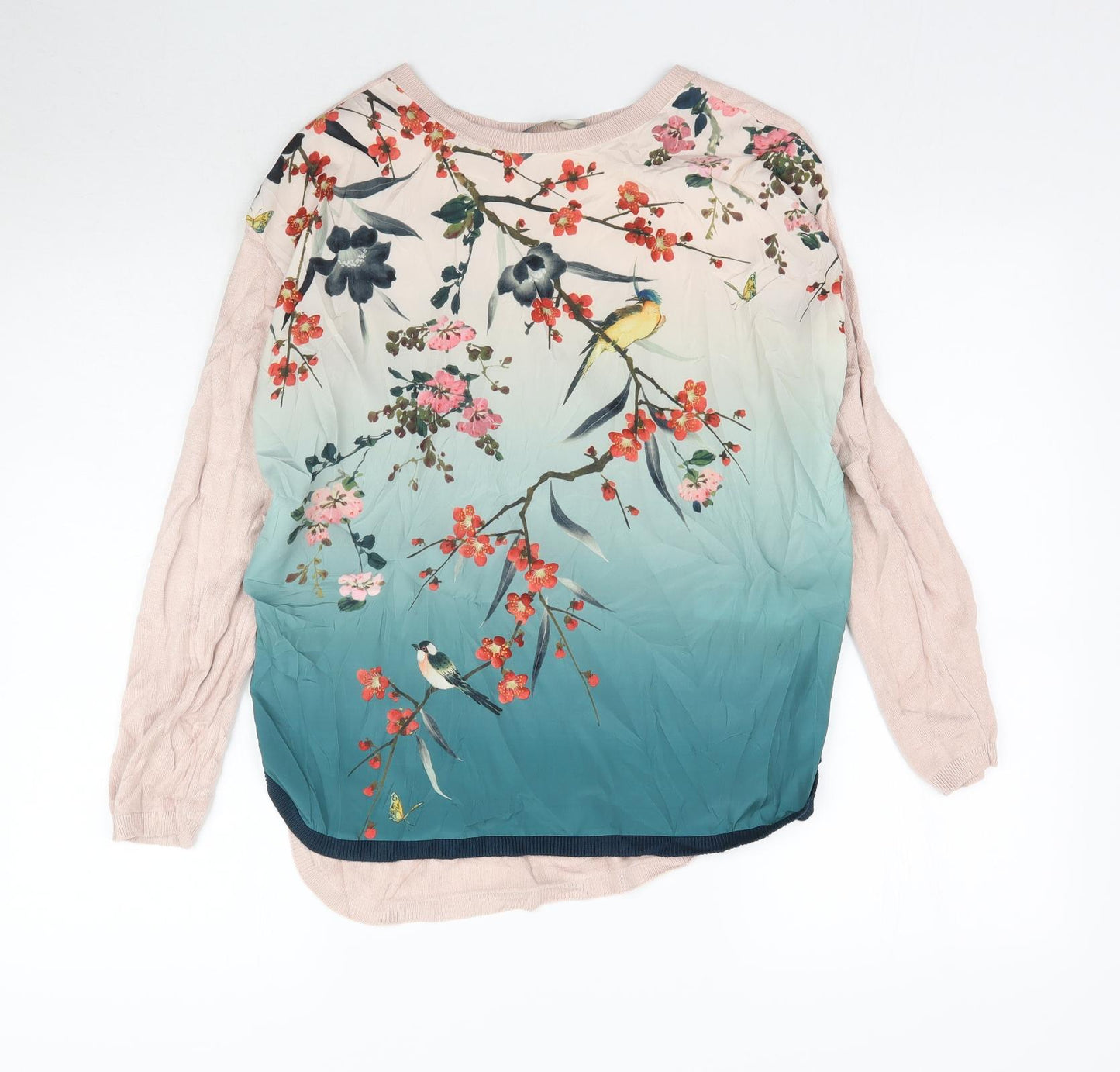 Oasis Womens Multicoloured Floral  Basic Blouse Size M
