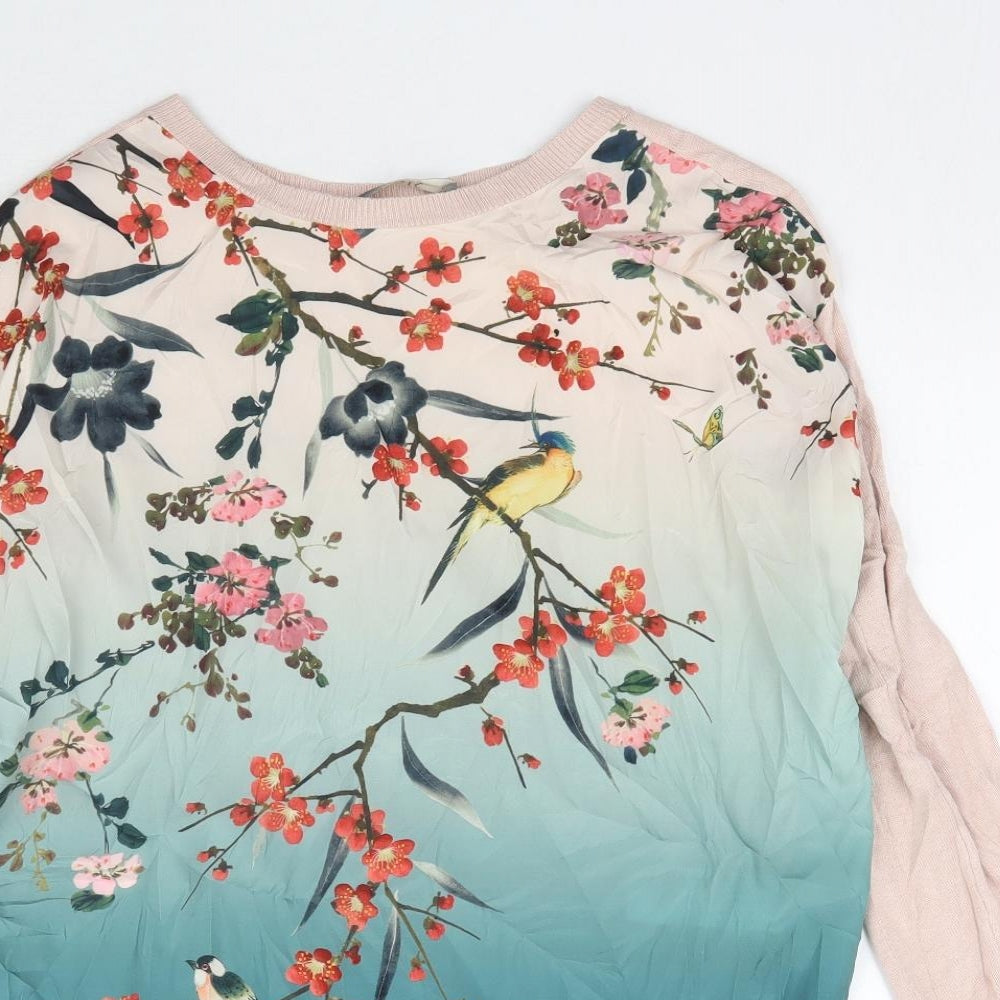 Oasis Womens Multicoloured Floral  Basic Blouse Size M