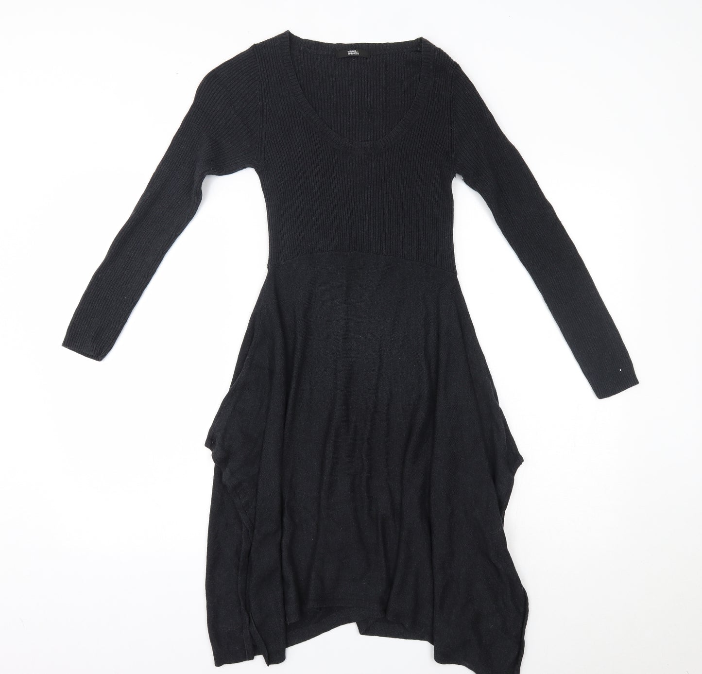 M&S Womens Black   Jumper Dress  Size 8